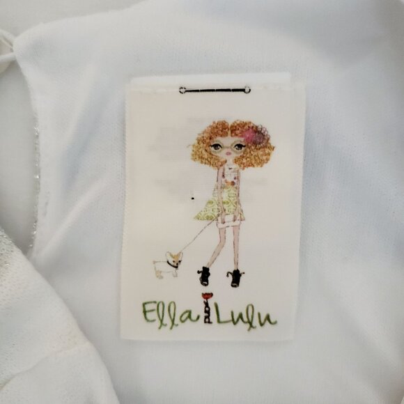 Ella & Lulu Kids Girls Glitter Stripes Horse Layered Lace Hem Tank Dress Size 10 - Picture 7 of 11